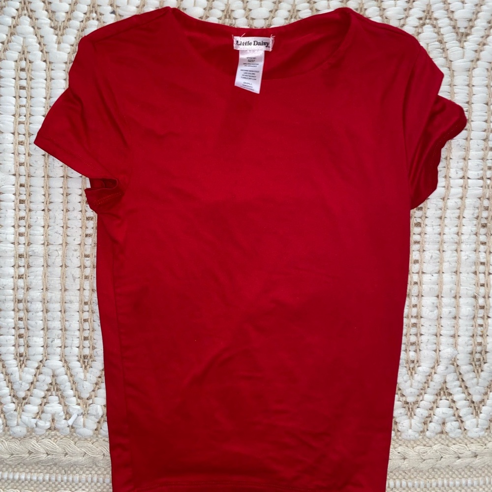 Vibrant Red Fitted Short Sleeve T-Shirt
